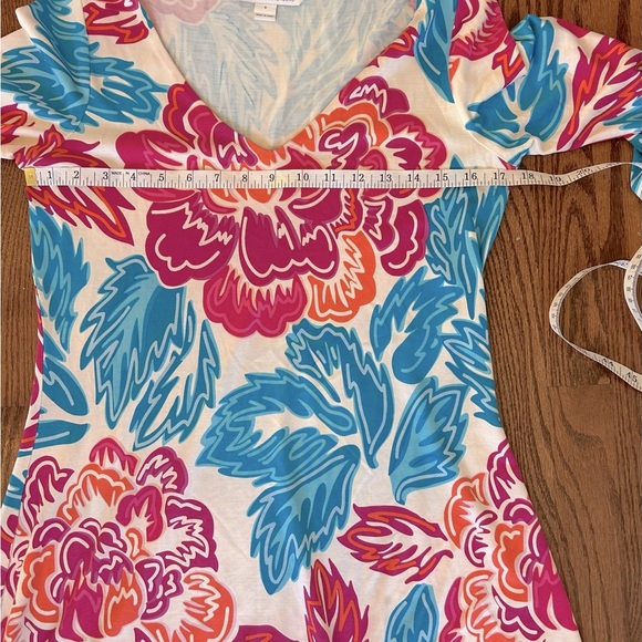 Diane Von Furstenberg 100% Silk Luxury Multicolor Summer Kaden Dress Size 6 - Picture 13 of 14